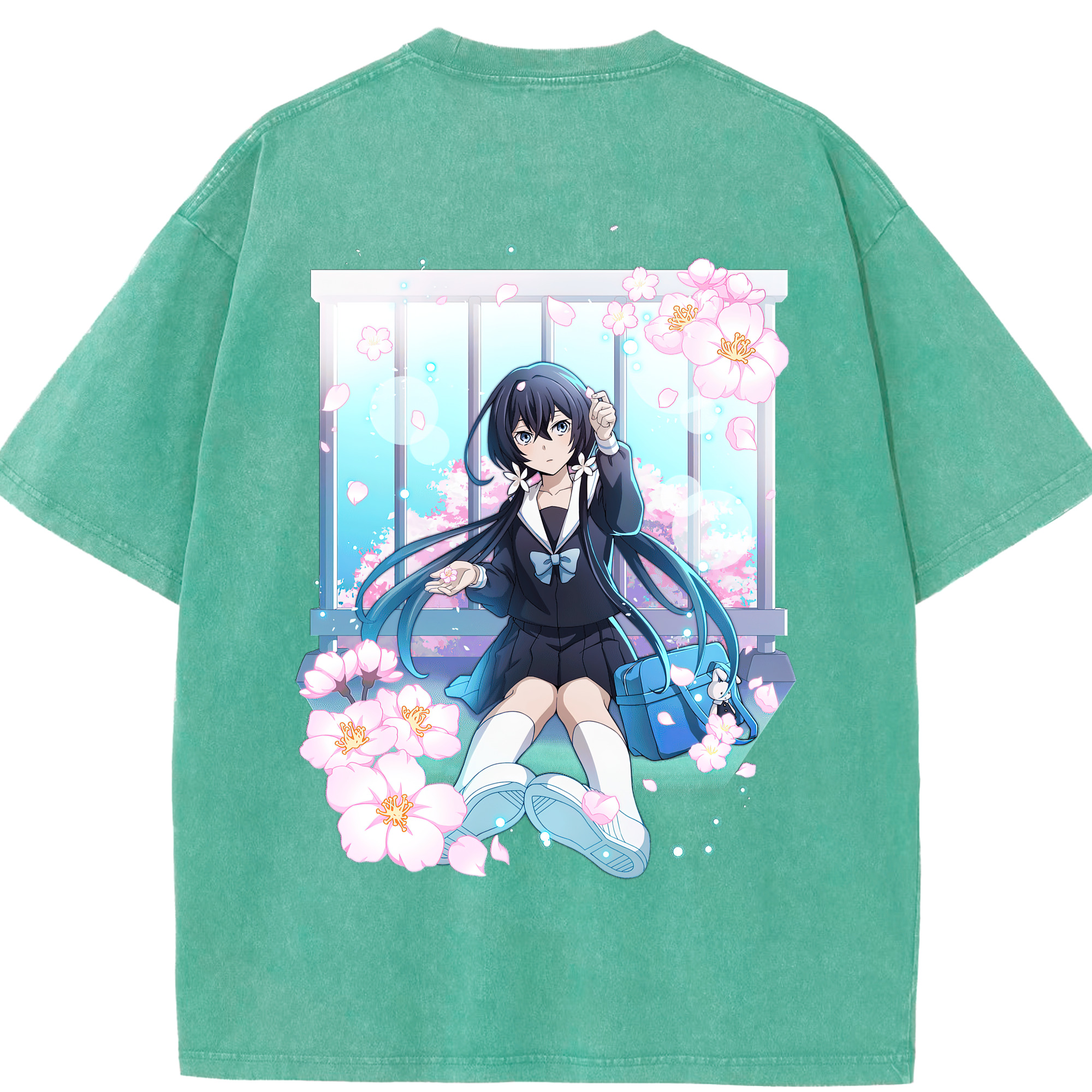 （画像用） 文豪ストレイドッグス Bungo Stray Dogs 綿100% ヴィンテージ風 半袖Tシャツ（背面プリント）